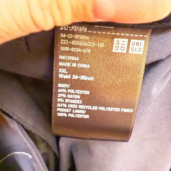 Uniqlo Women’s Smart Ankle Pants with 2-Way Stretch | Black | Size XL - Picture 5 of 6